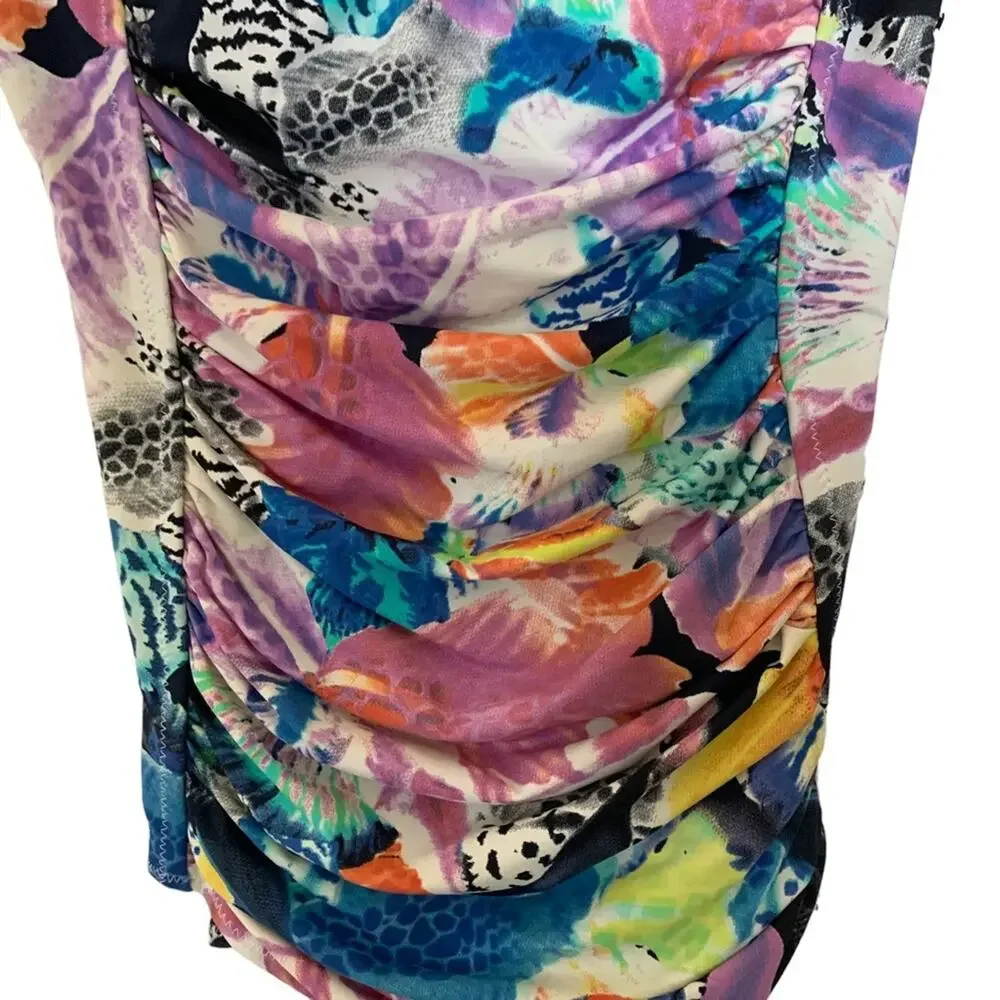David Est. 1952 | size 10 Vintage one piece swimsuit floral animal print